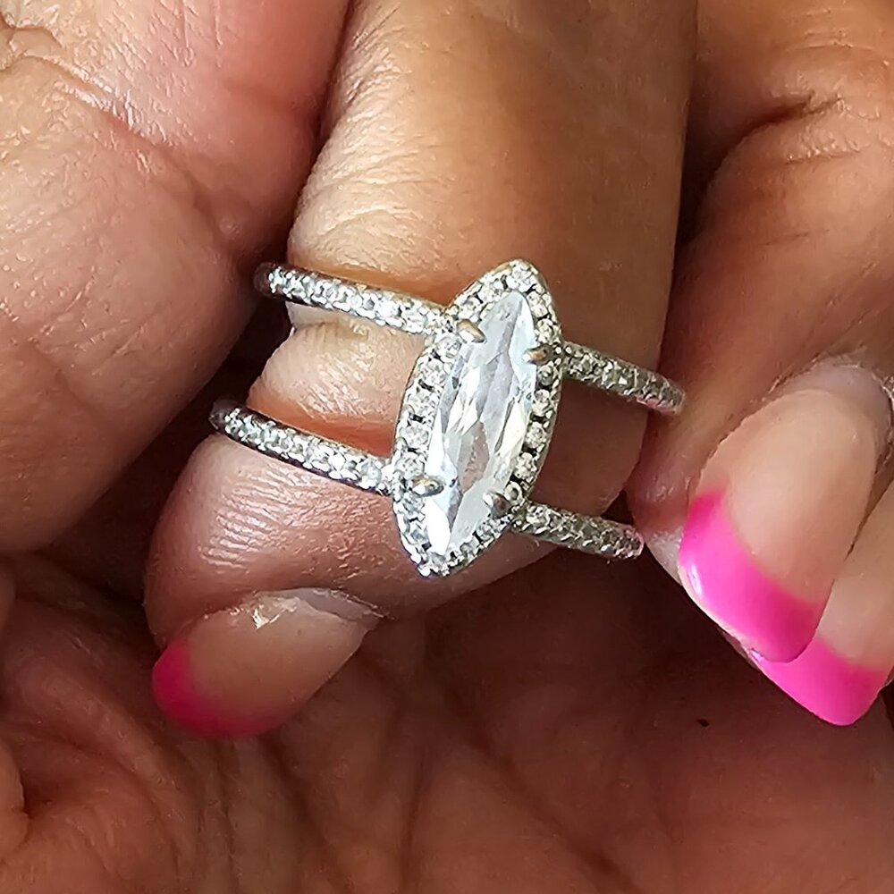 DIAMOND CZ double band ring